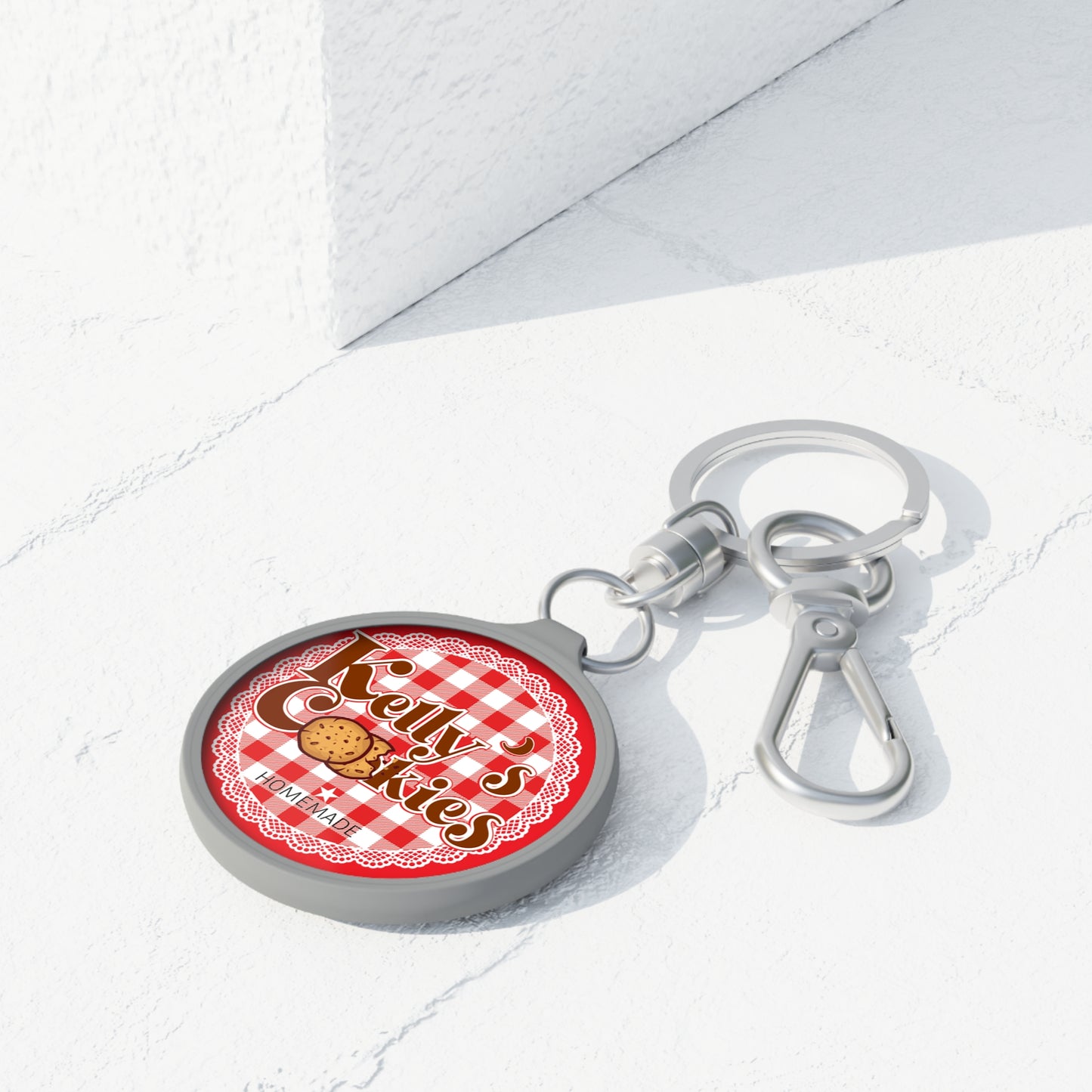 Porte-clé métallique Kelly’s Cookies – Accessoire stylé et résistant